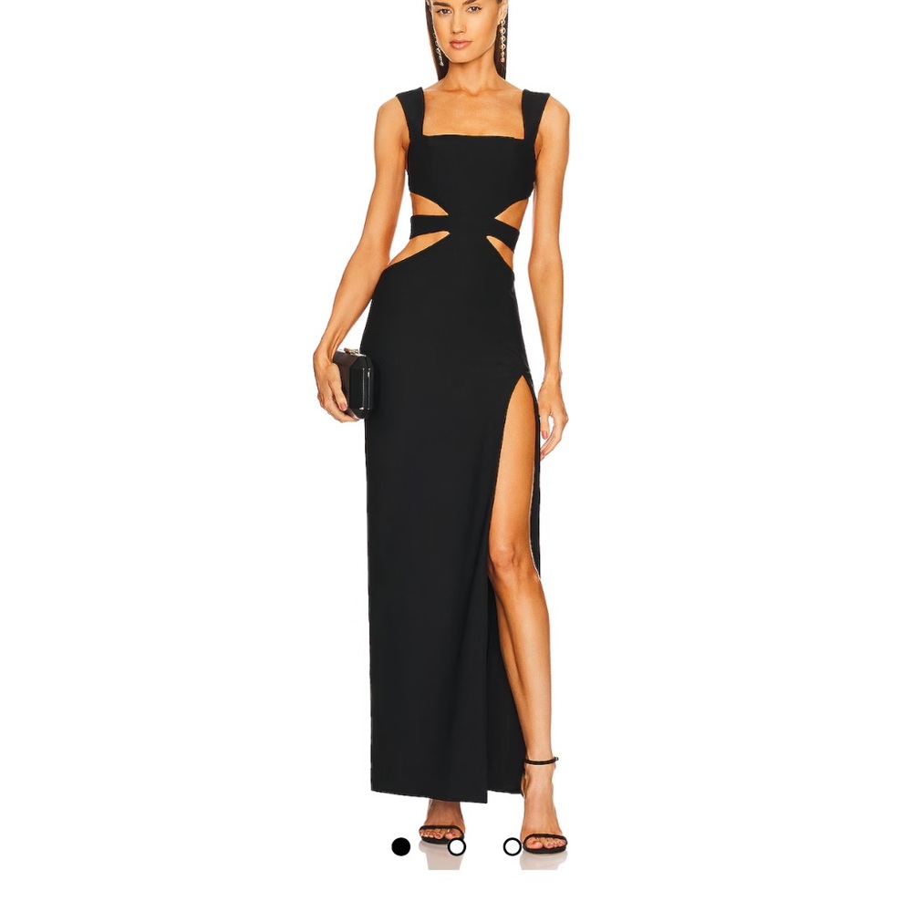 Elegant Black Cut-Out Maxi Dress
